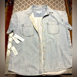 Size 3 Denim Forum - Denim short sleeve shirt/jacket